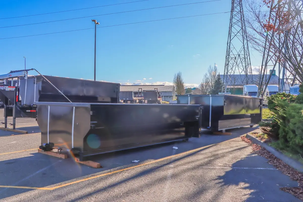 Roll-off dumpster ready for waste disposal at job site for Residential Dumpster Rental in Grayson
